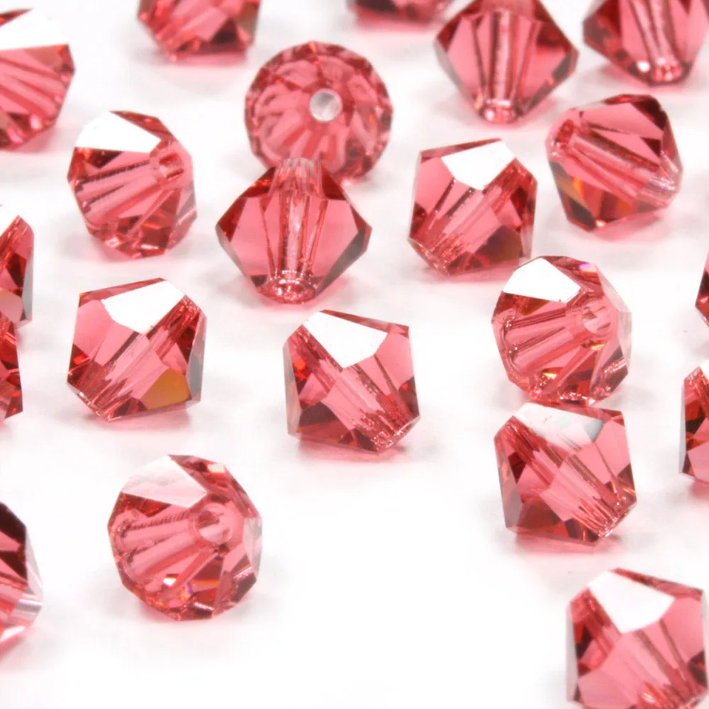 Crystal 4mm Bicone Pink Bundle - Pack of 6