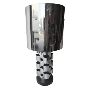 Curtis Jere Brutalist Polished Chrome Table Lamp