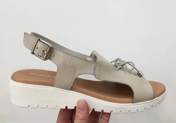 Django & Juliette Malika Leather White Sole ~ Tan ~ Nougat