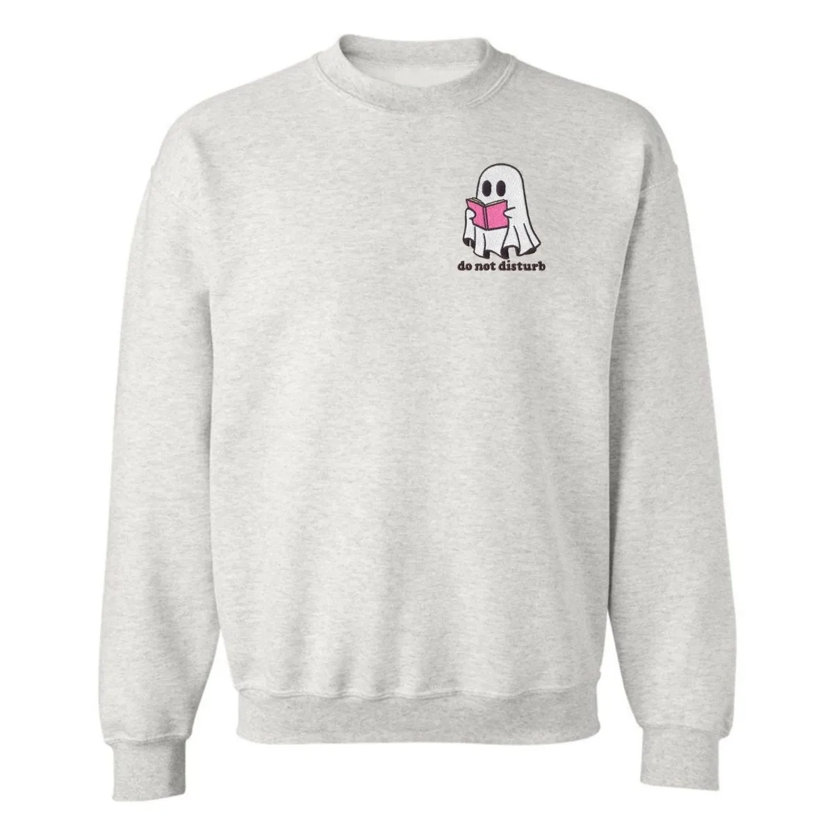 'Do Not Disturb' Embroidered Crewneck Sweatshirt