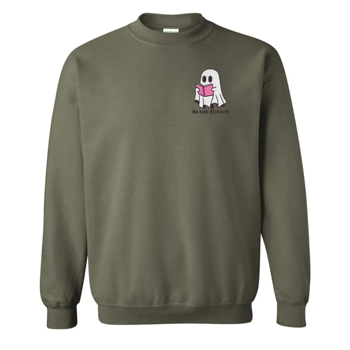 'Do Not Disturb' Embroidered Crewneck Sweatshirt