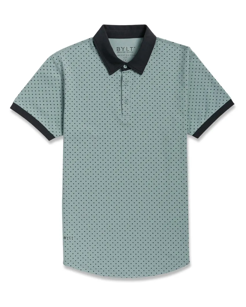 Drop-Cut: LUX Dotted Polo <!-- Size XL -->