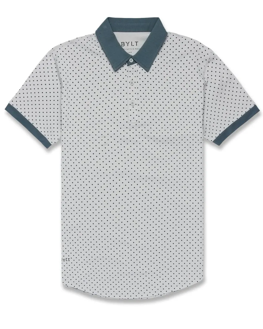 Drop-Cut: LUX Dotted Polo <!-- Size XL -->