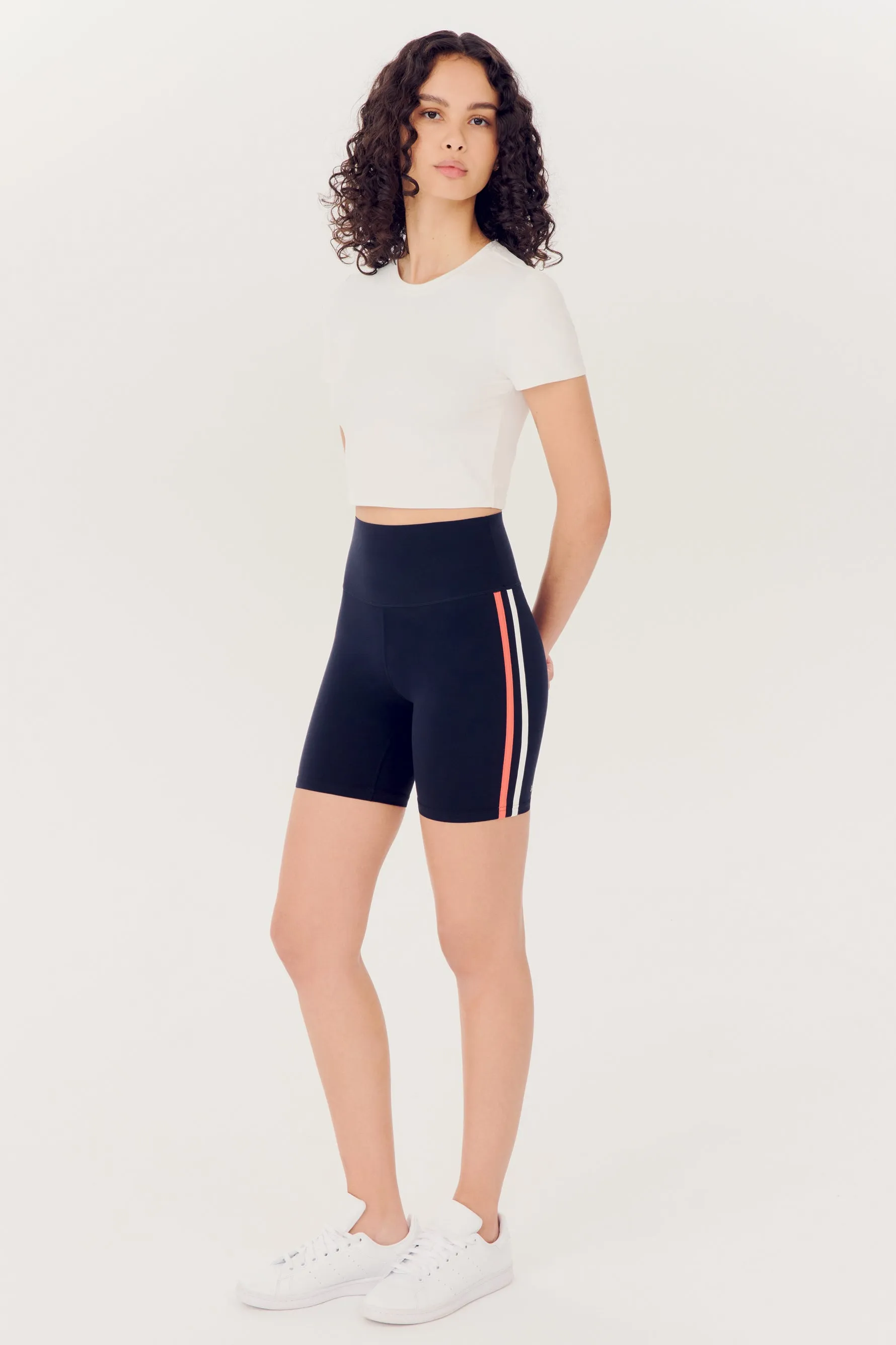 Ella High Waist Airweight Short - Indigo/Melon