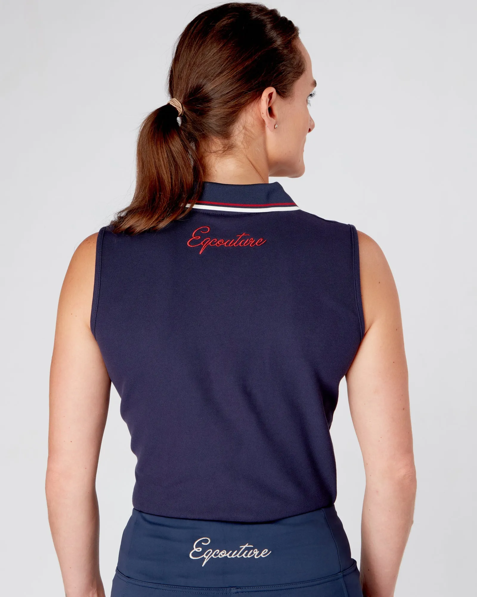 EQC TEAM Polo Shirt Sleeveless - NAVY