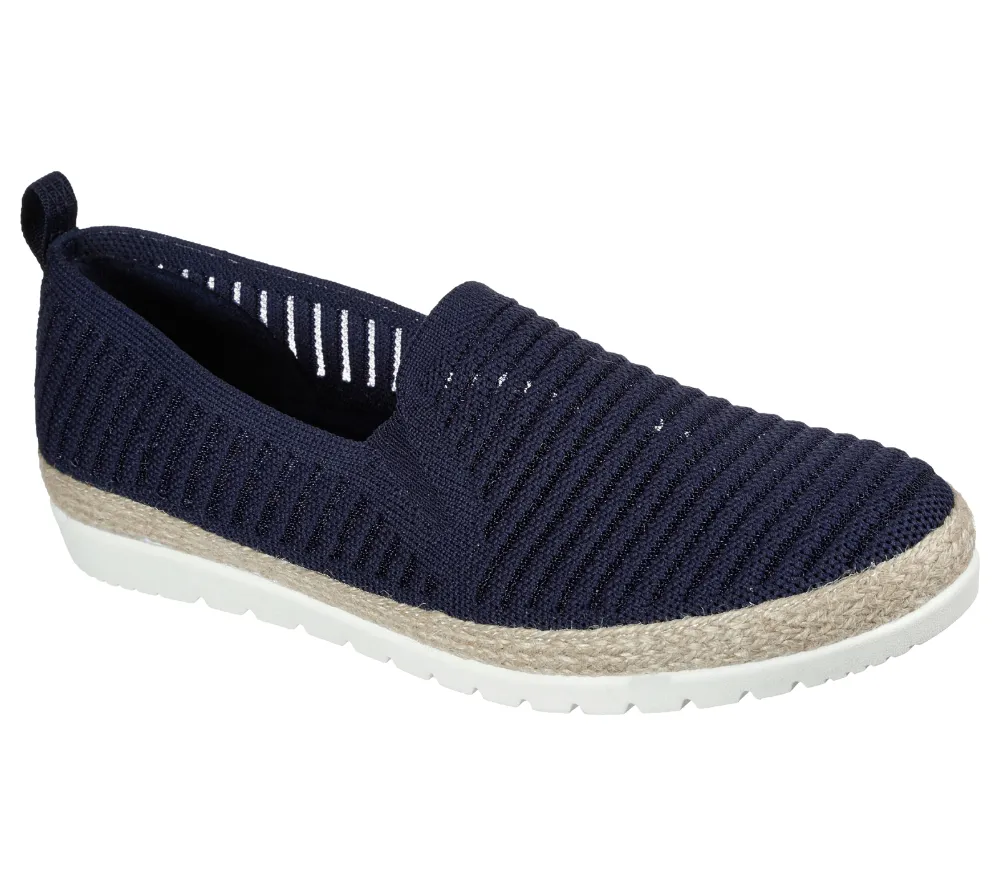 Espadrile sport, dama, SKECHERS FLEXPADRILLE PASTEL SKY 113245-NVY bleumarin, textil