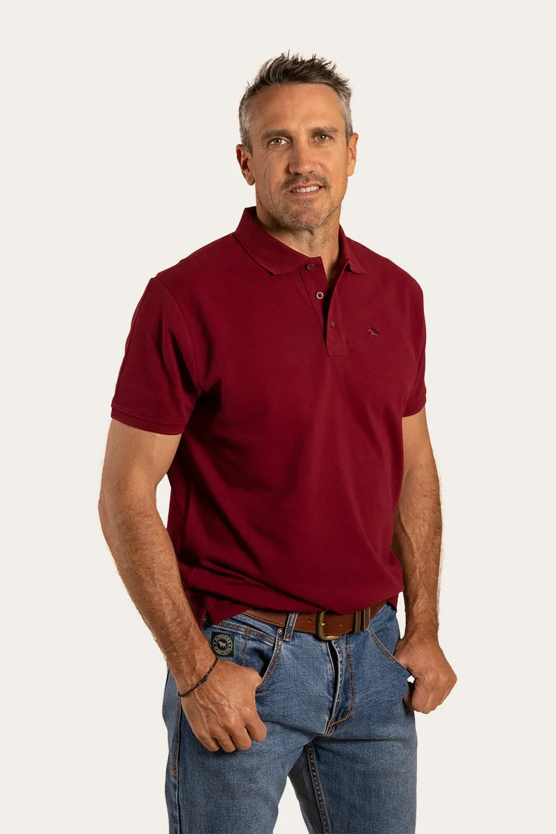 Essential Mens Polo - Burgundy