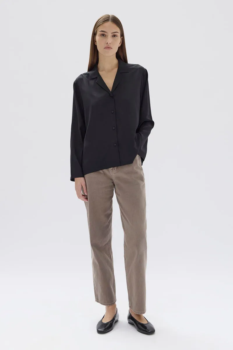 Essie Silk LS Shirt | Black