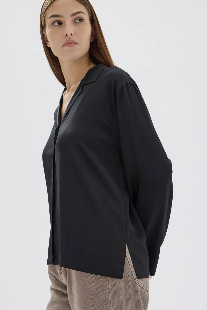 Essie Silk LS Shirt | Black