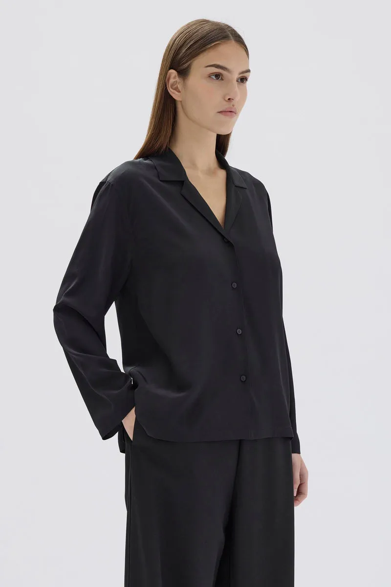 Essie Silk LS Shirt | Black