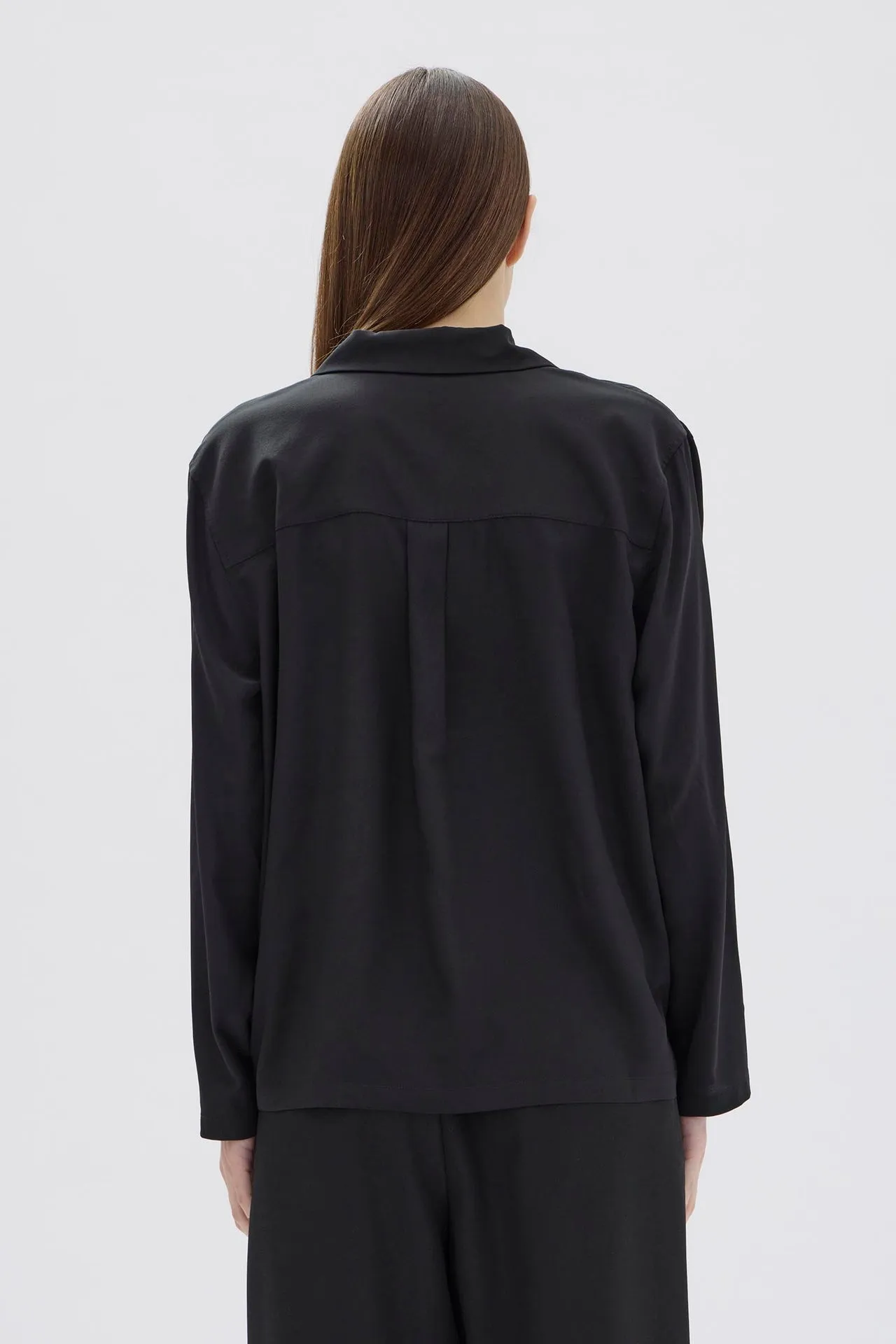 Essie Silk LS Shirt | Black