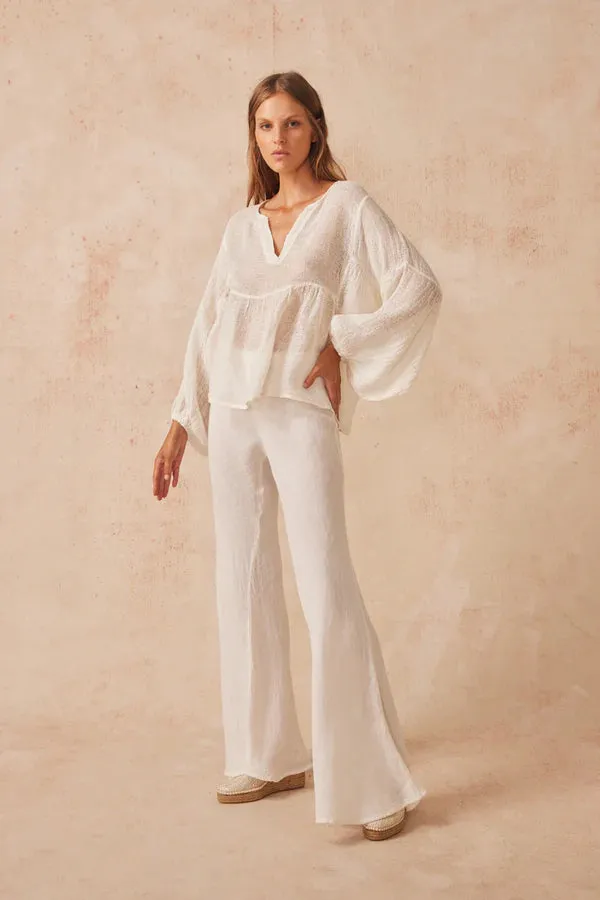 Estilo Emporio Novo Flare Pant - Brasile Panna