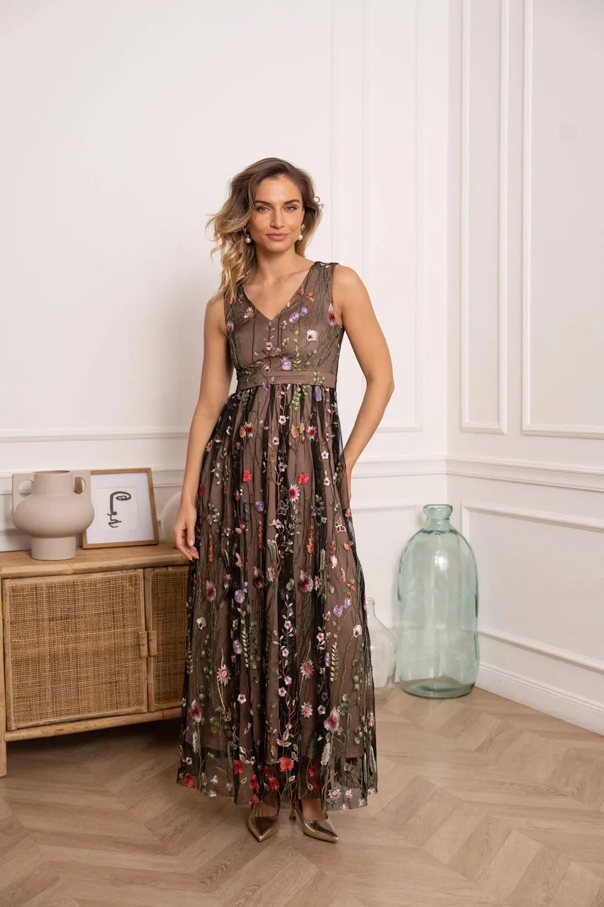 Evelyn Floral Tulle Dress