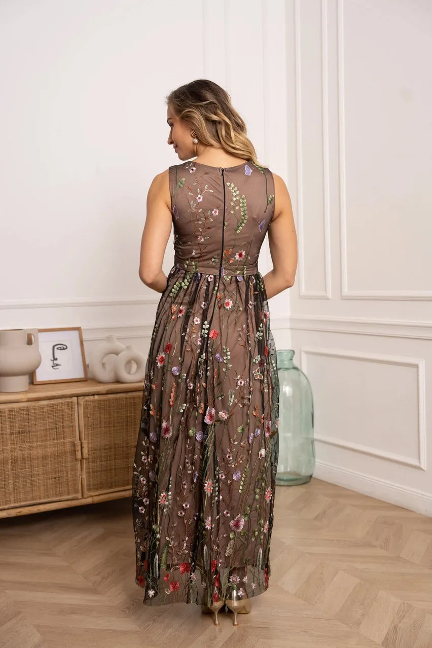 Evelyn Floral Tulle Dress