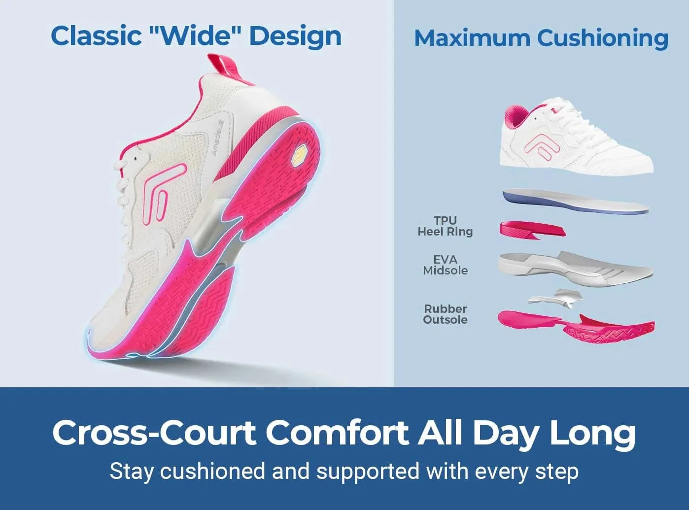 FitVille Women's Court Tennis Amadeus V4