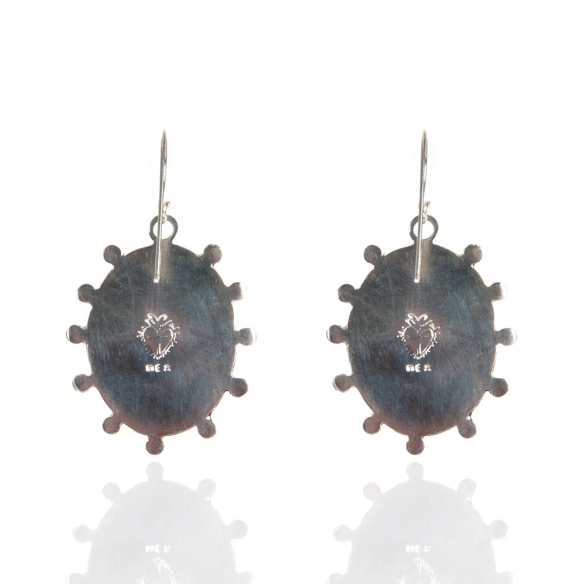 Floral Cameo Earrings