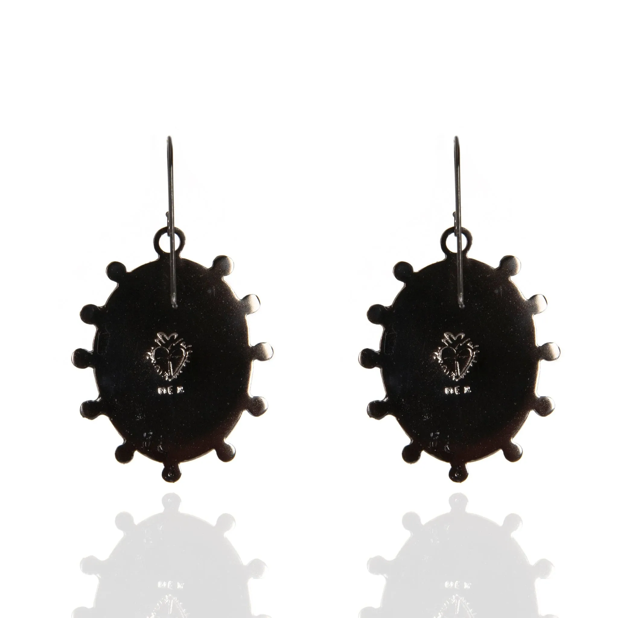 Floral Cameo Earrings