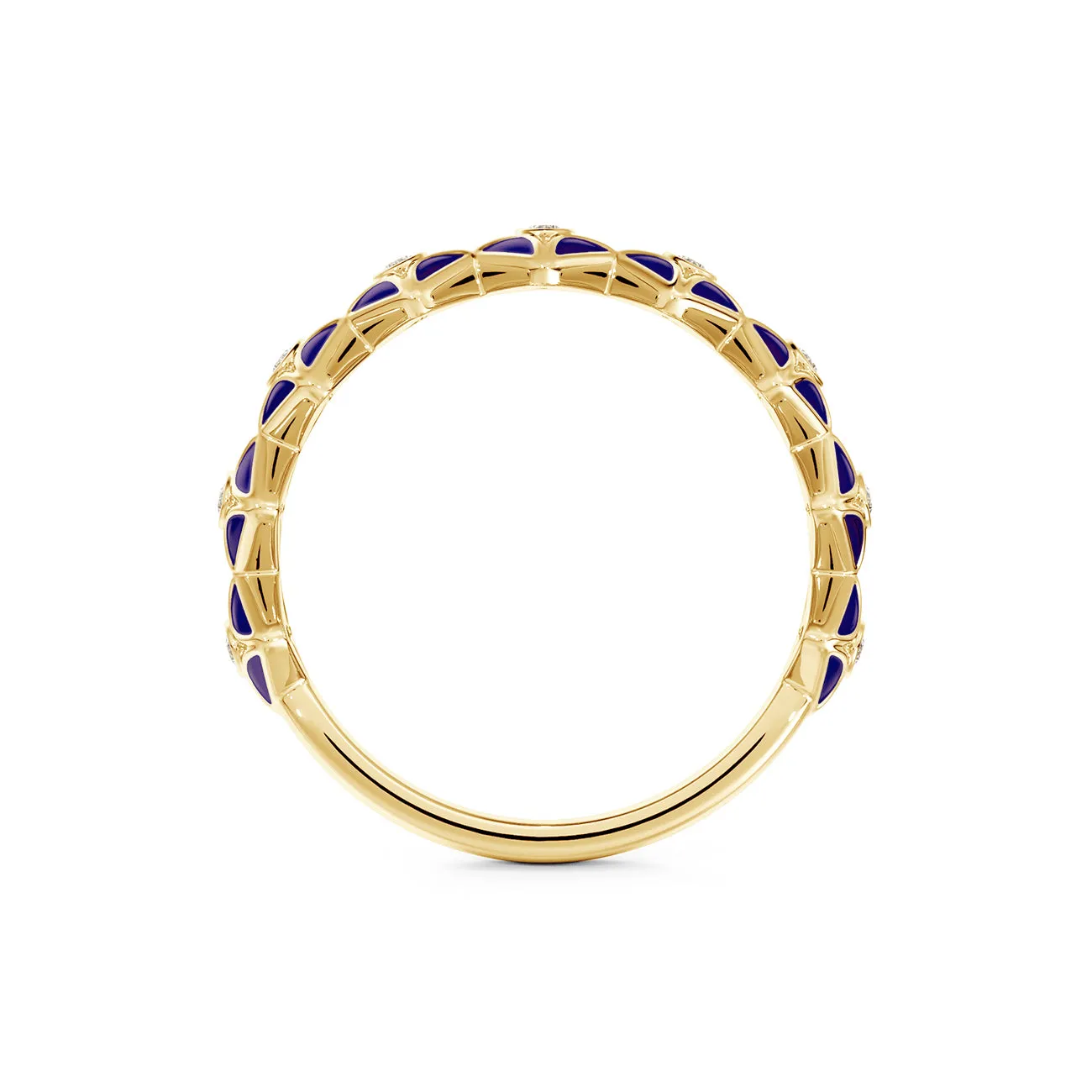 Forevermark Icon Collection Blue Enamel Nine Diamond Stacking Ring