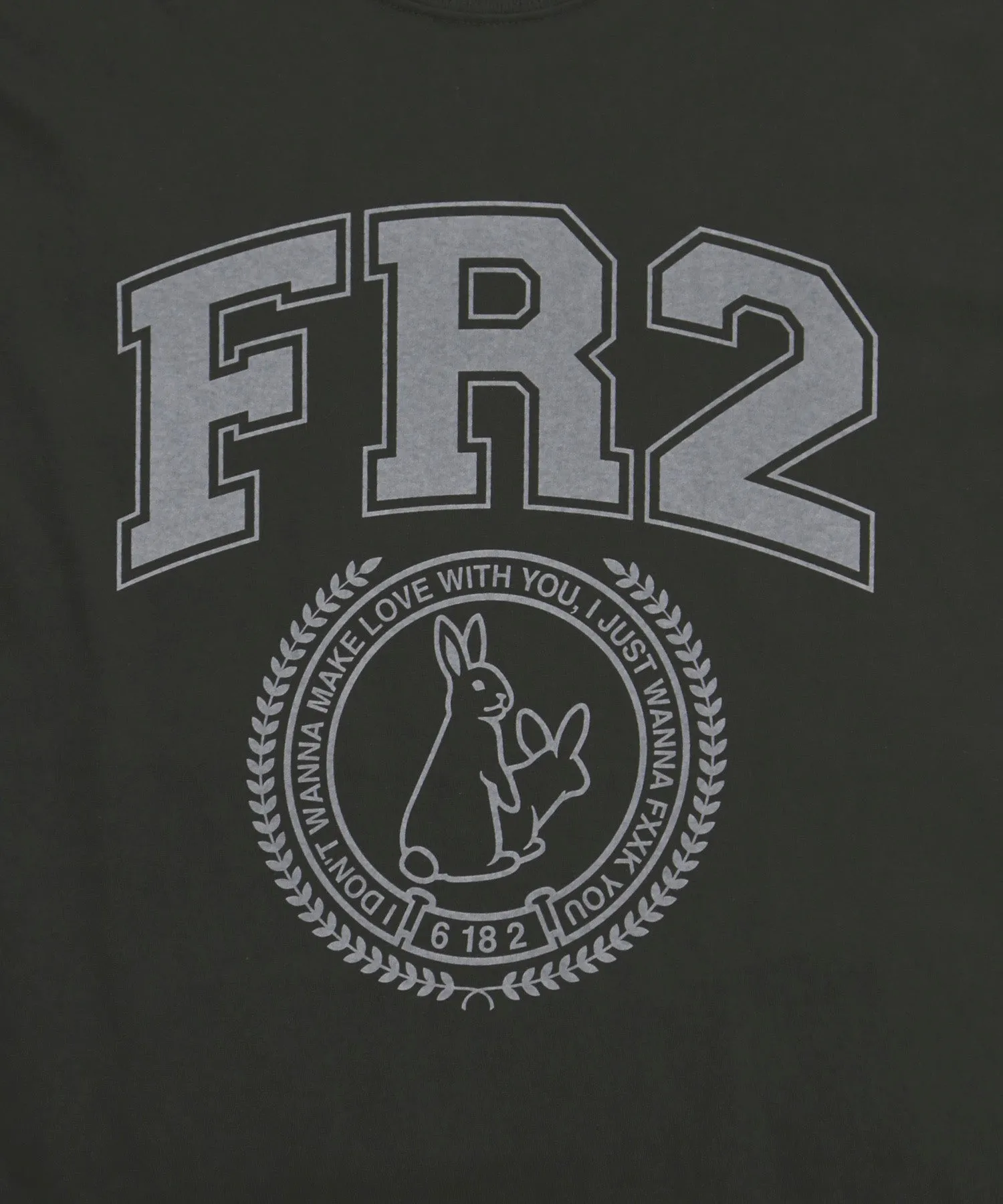 #FR2 COLLEGE LOGO T-SHIRT-BLACK