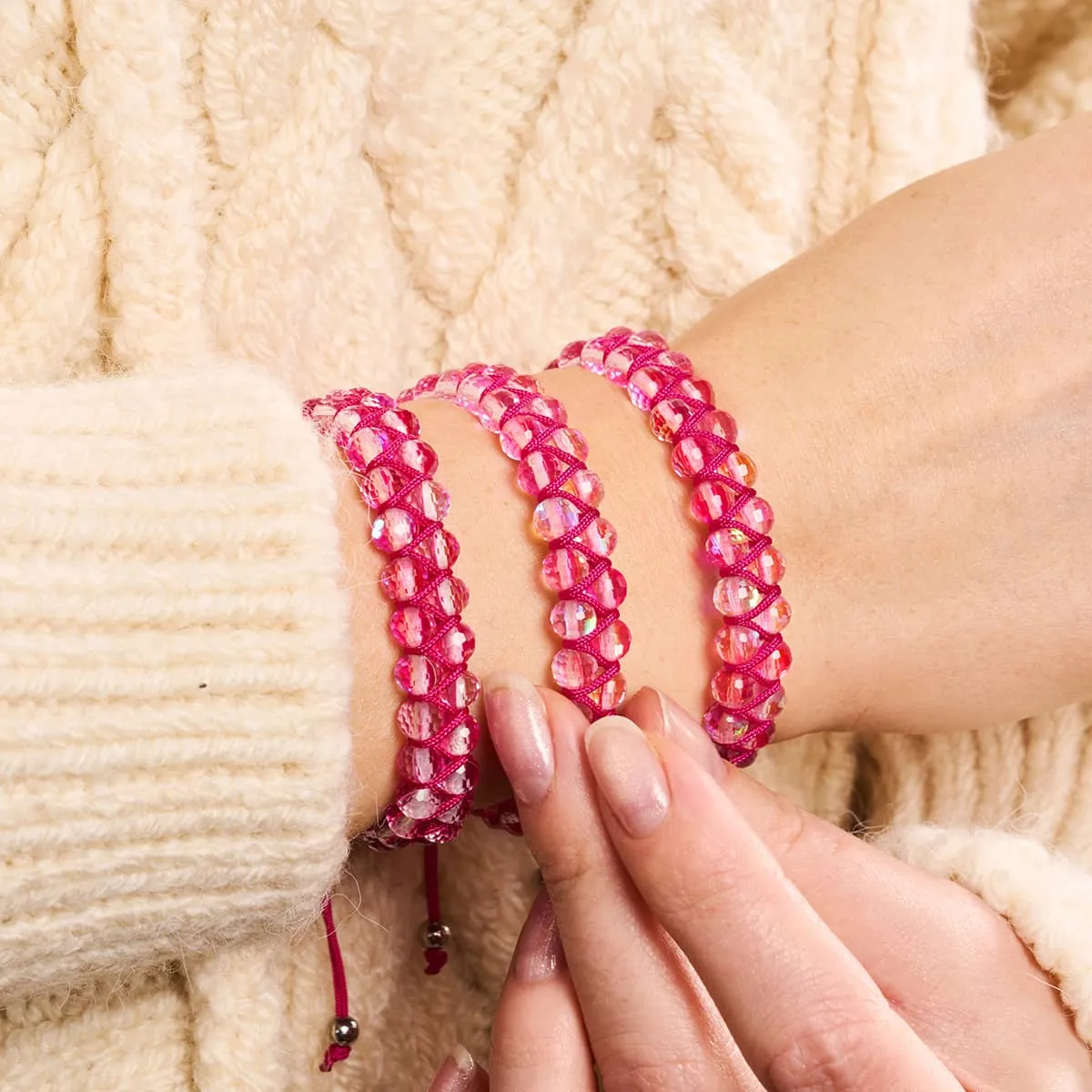 Fuchsia | Silver | Prisma Vitality Bracelet