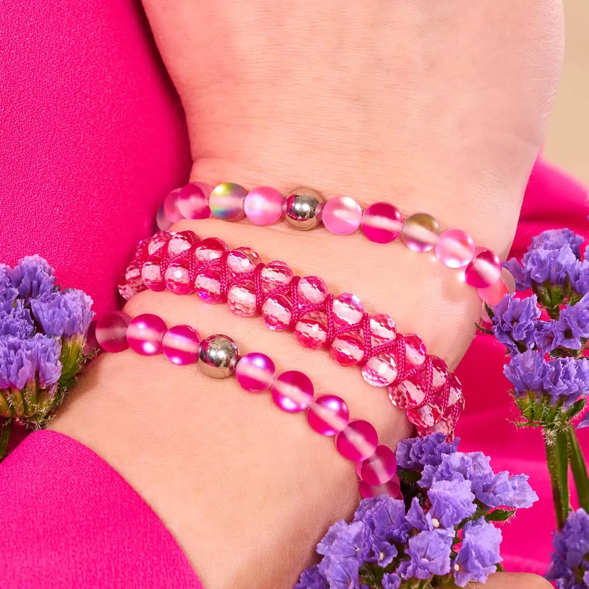 Fuchsia | Silver | Prisma Vitality Bracelet