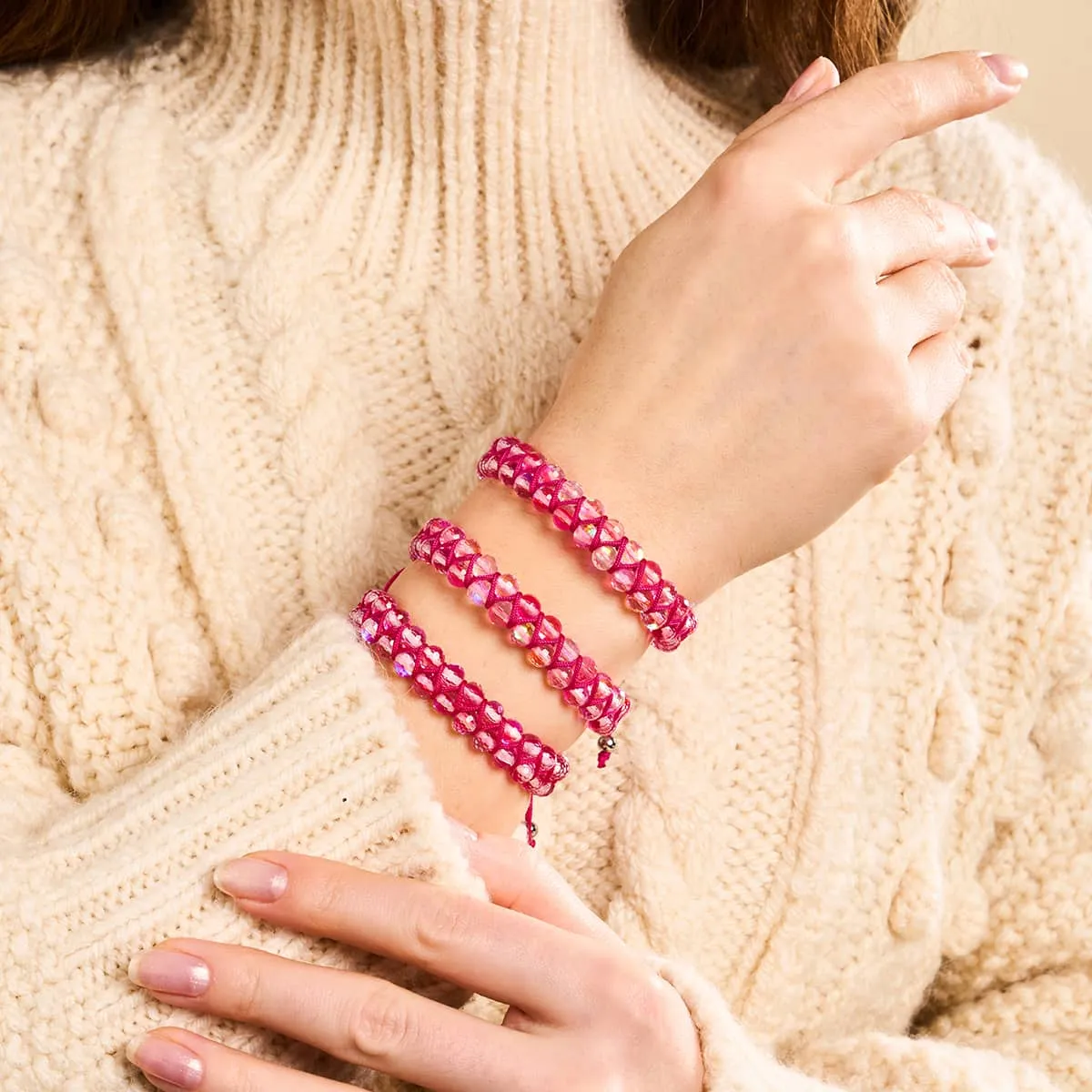 Fuchsia | Silver | Prisma Vitality Bracelet