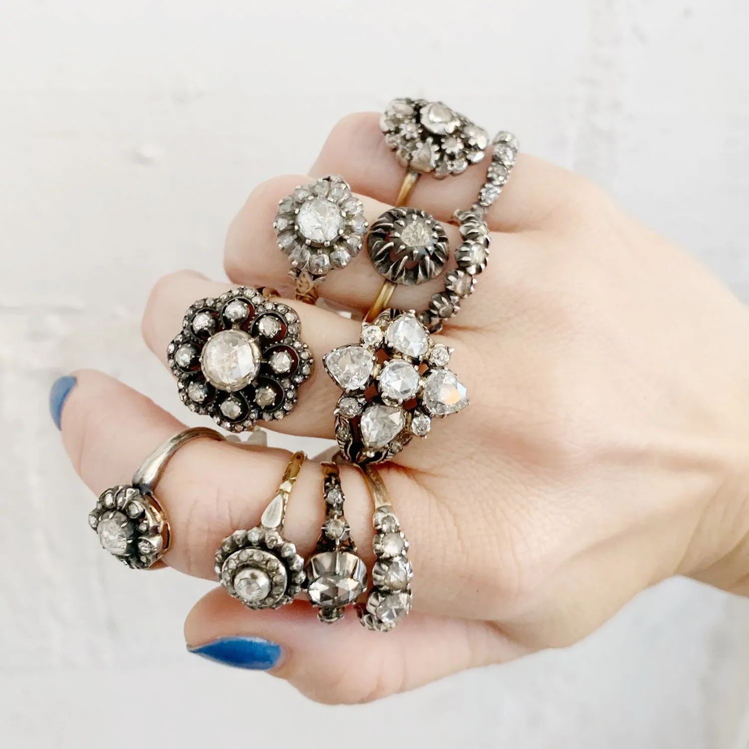 Georgian Cluster Flower Ring