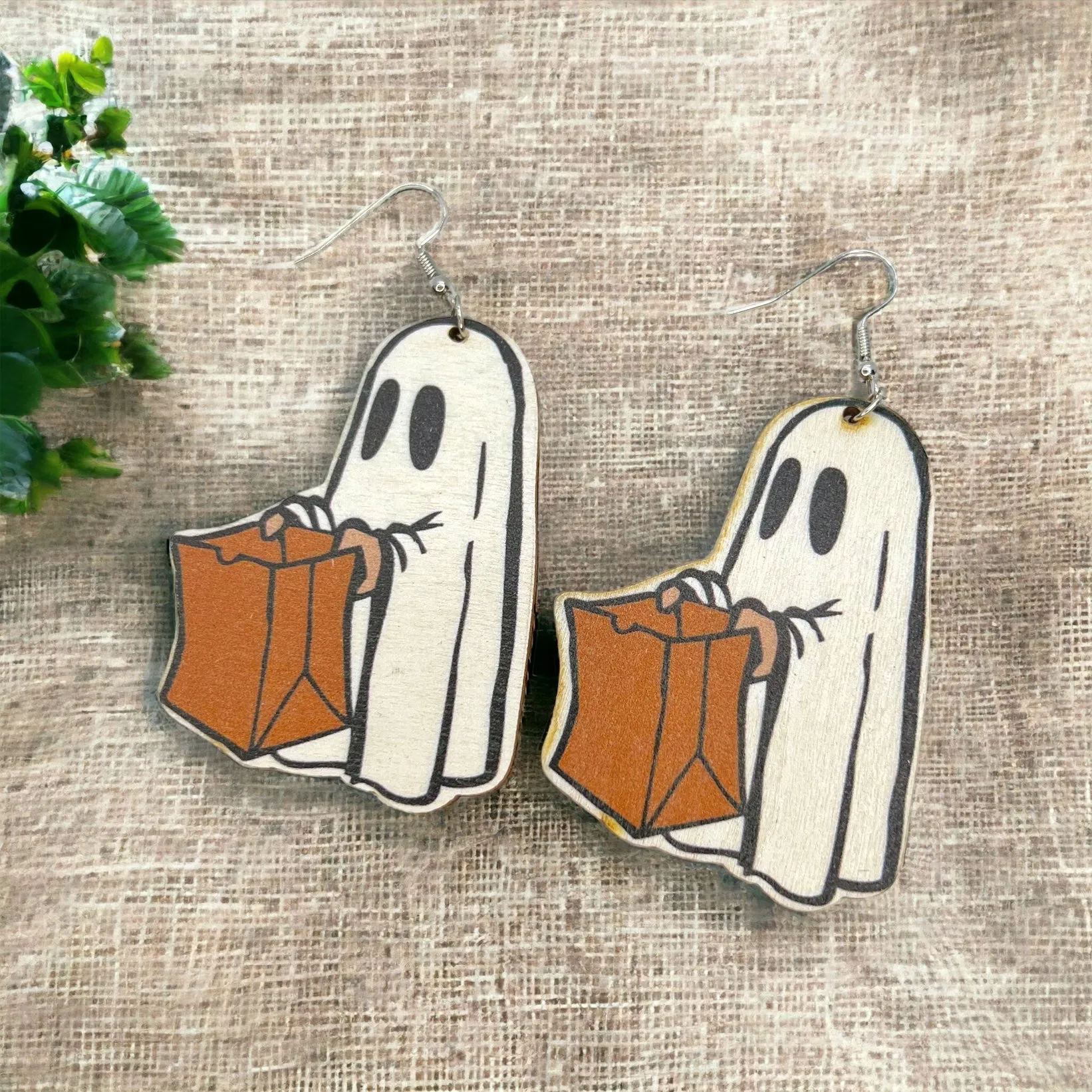 Ghost Earrings - Halloween Earrings, Halloween Accessories, Halloween Costume, Trick or Treat, Old School Halloween