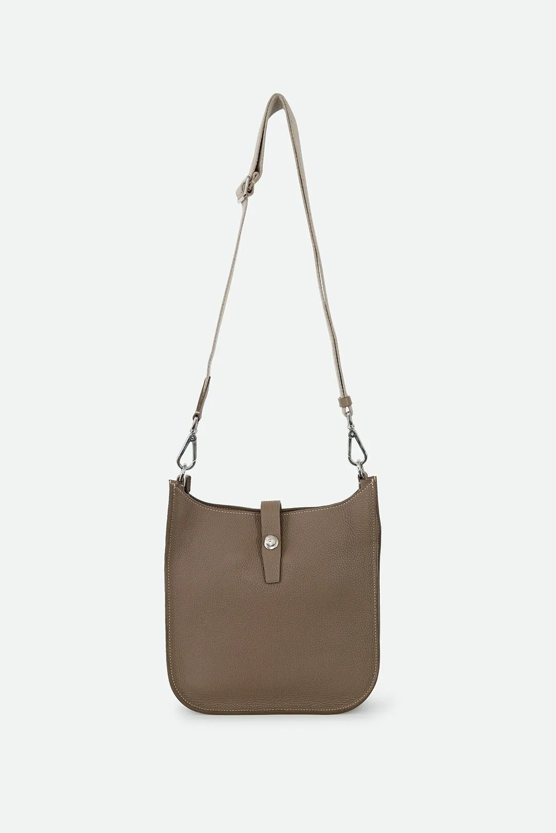 GIA ITALIAN LEATHER CROSSBODY BAG TAUPE