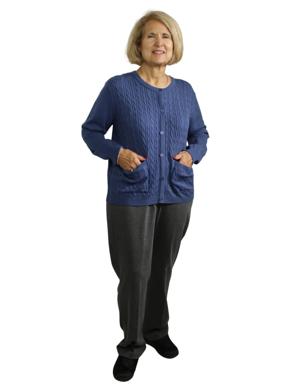 Gillian Adaptive Cardigan - Blue