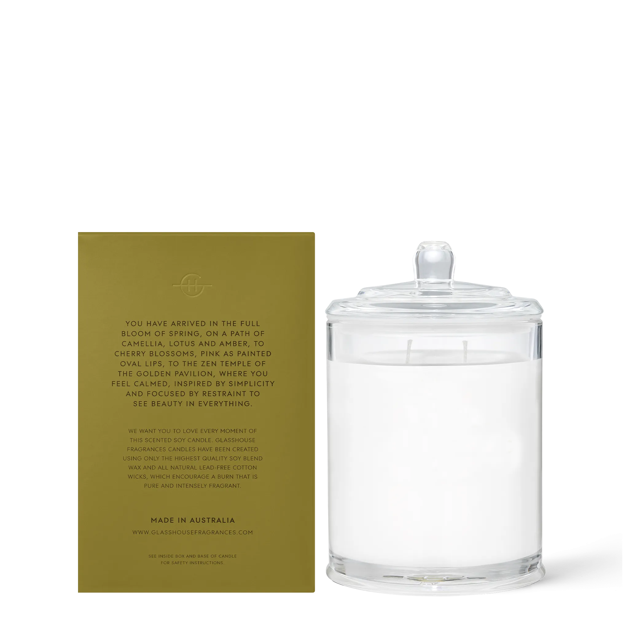 GLASSHOUSE 380g Candle KYOTO IN BLOOM