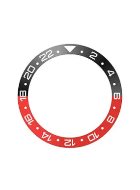 GMT Style Ceramic Bezel Insert Black/Red (Coke)