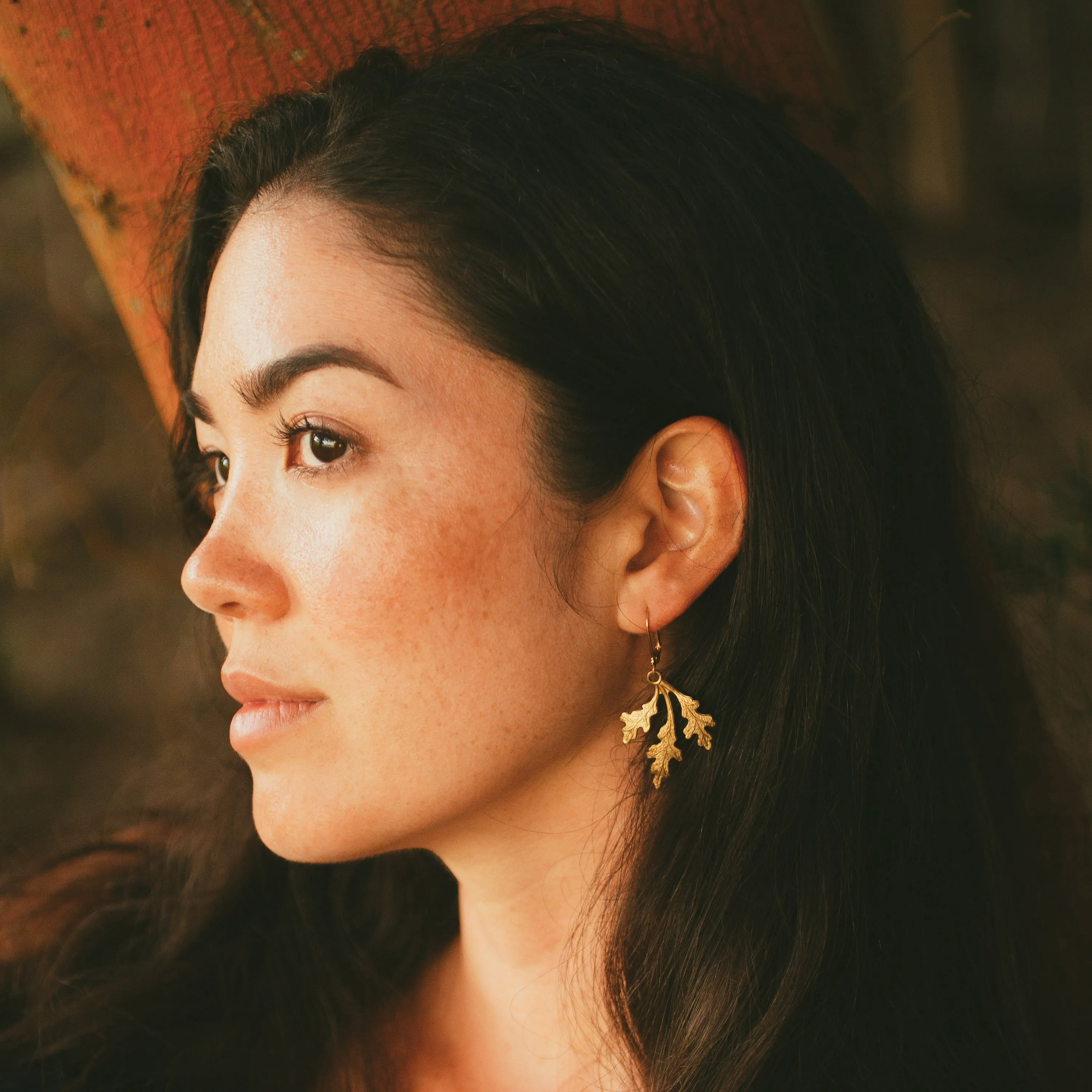 Golden Oak Earrings