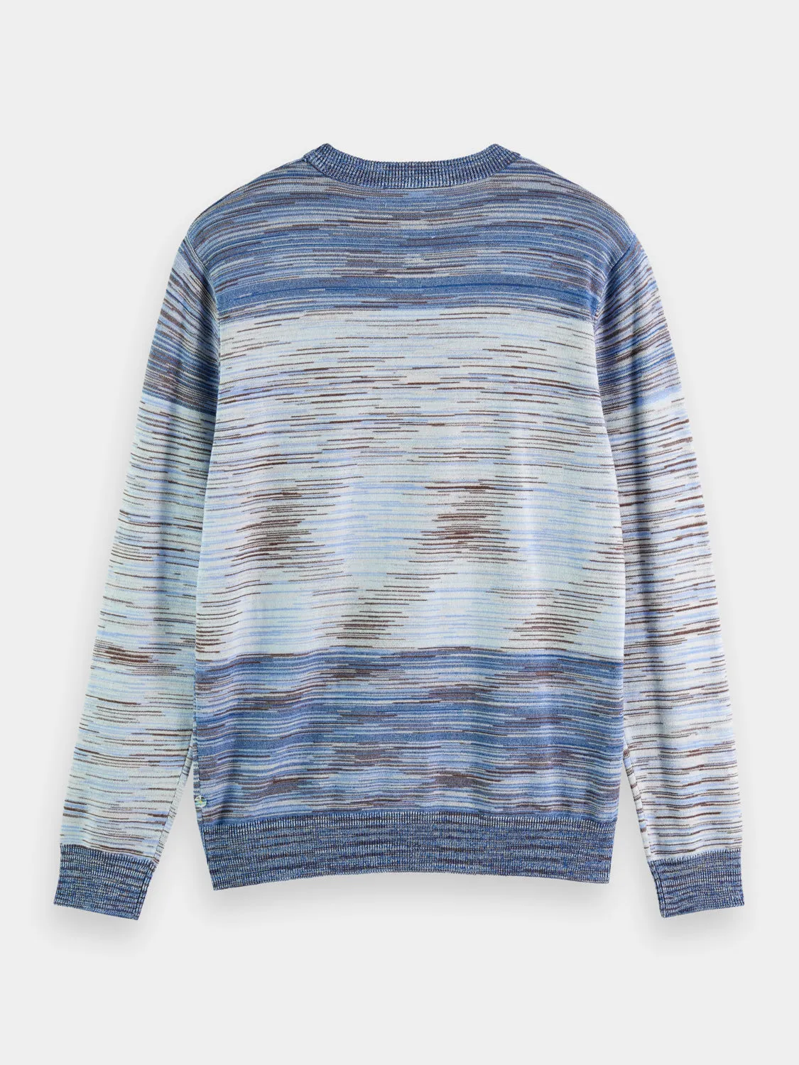 Gradient stripe crewneck sweater