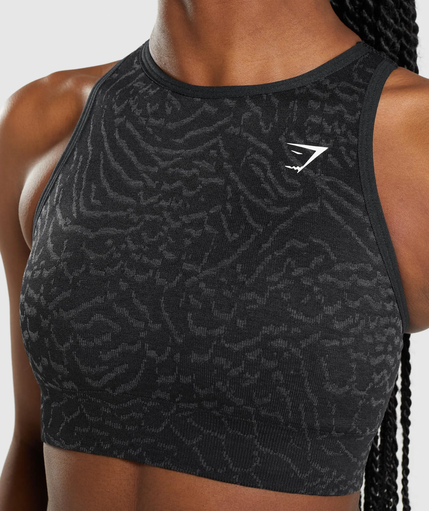 Gymshark Adapt Animal Seamless Sports Bra - Hybrid | Black