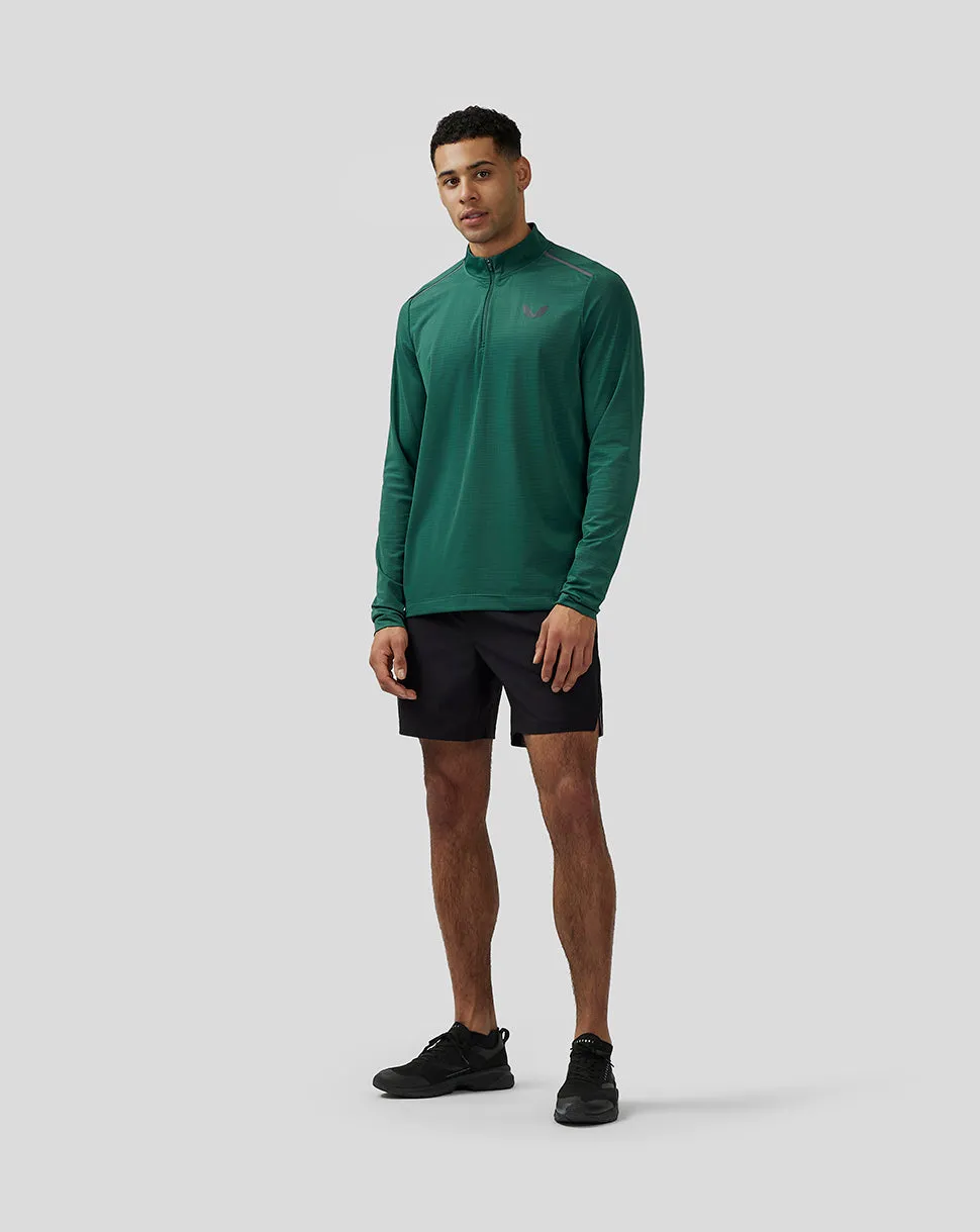 Heren Apex Aeromesh Quarter Zip - Groen