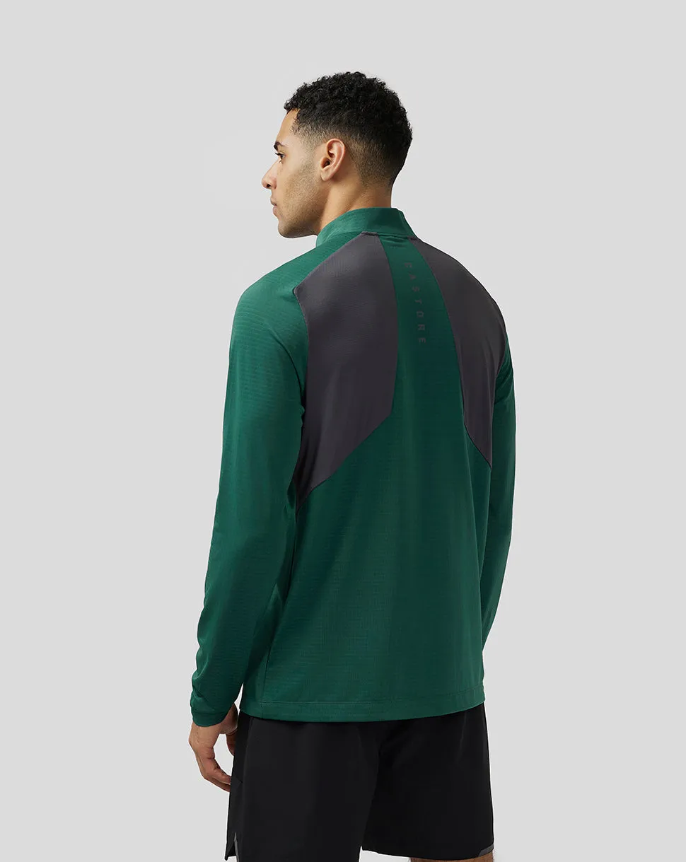 Heren Apex Aeromesh Quarter Zip - Groen