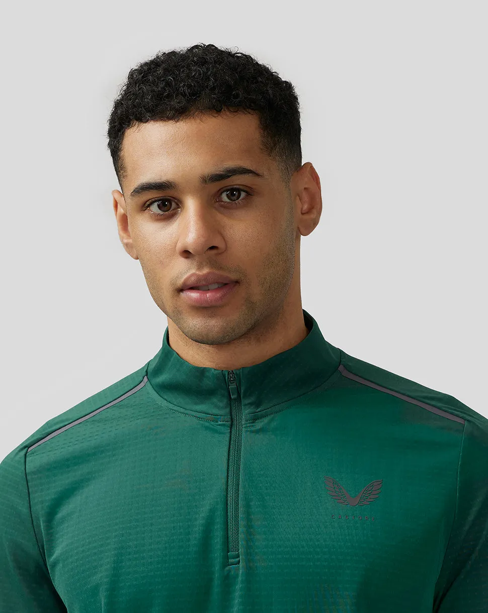 Heren Apex Aeromesh Quarter Zip - Groen