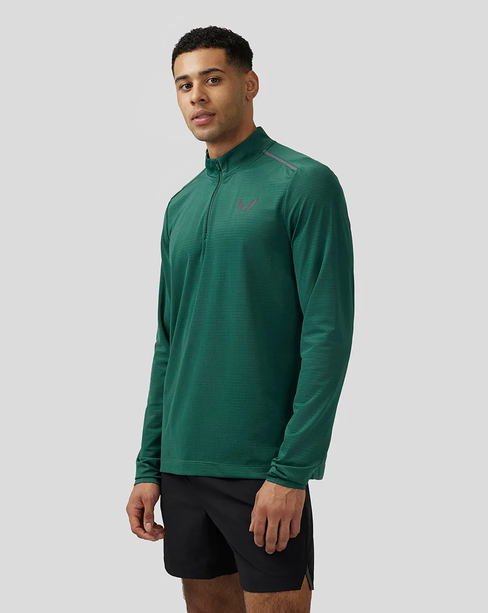 Heren Apex Aeromesh Quarter Zip - Groen