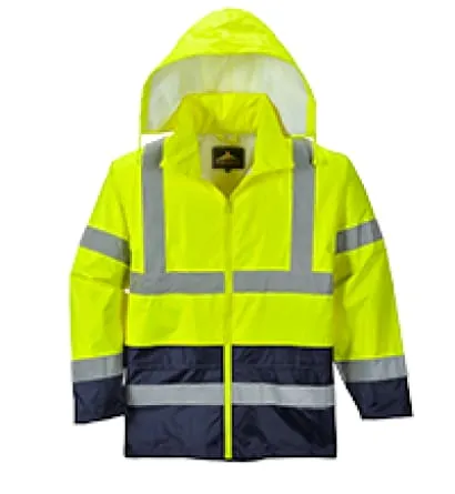 Hi Vis Classic Contrast Lightweight Rain Jacket Portwest H443