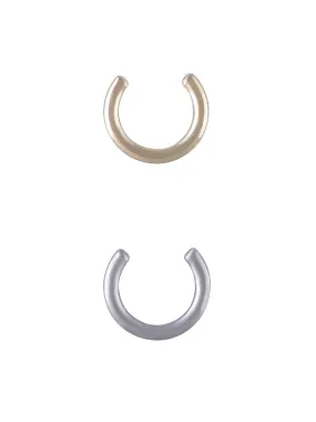 Horseshoe Shape Classic Half-Ring Button