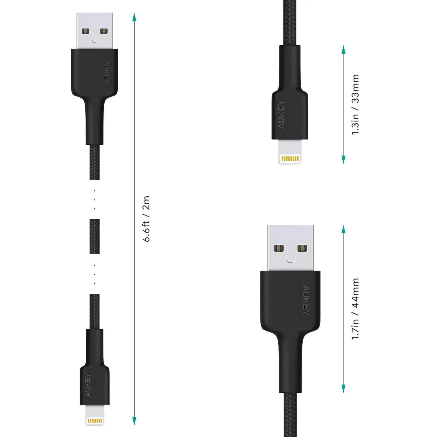 Impulse Lightning Nylon Braided Cable (6.6ft) CB-AL05