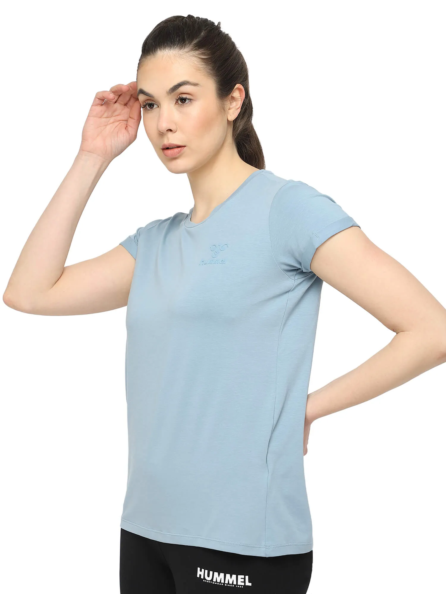 Isobella Women Cotton Blue T-Shirt