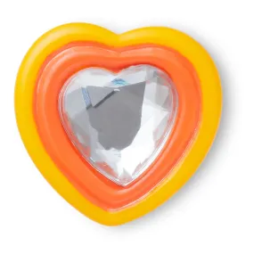 Jibbitz Unisex Yellow Orange Heart Gem Joyería