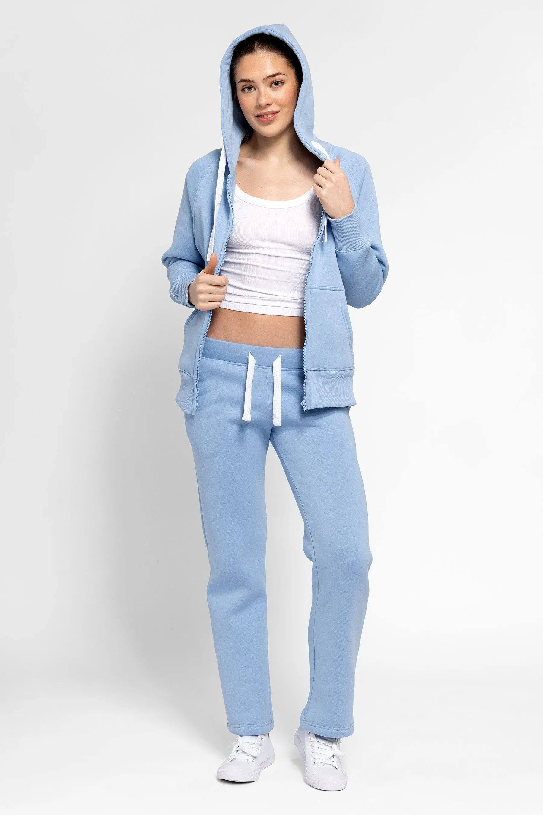 Joggebukse Jente Straight leg sky blue