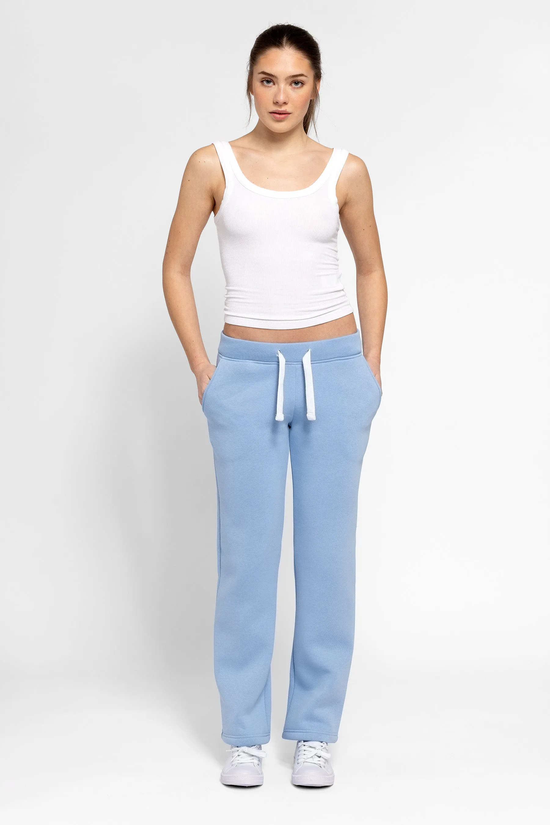 Joggebukse Jente Straight leg sky blue