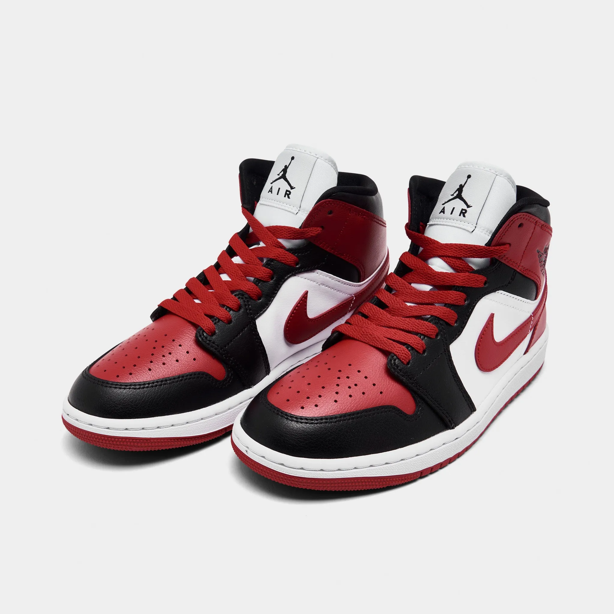 Jordan 1 Mid Black / Gym Red