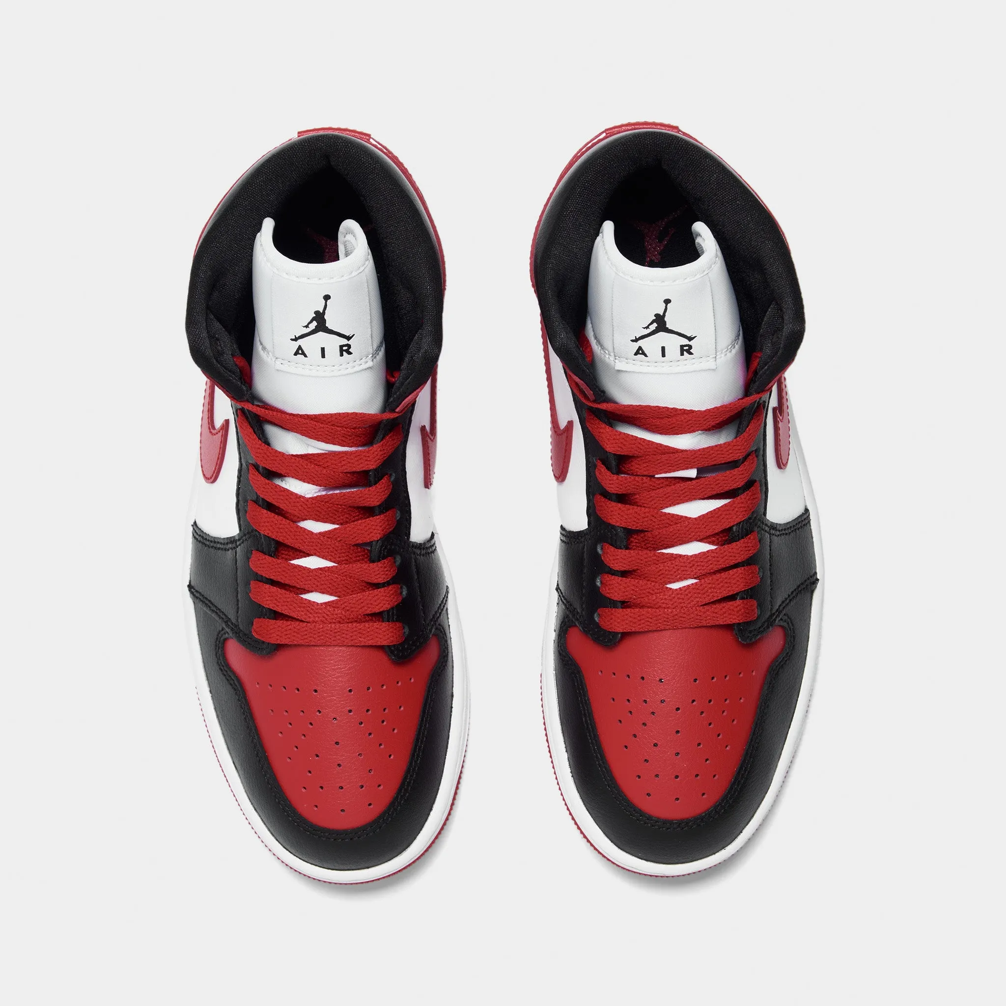 Jordan 1 Mid Black / Gym Red