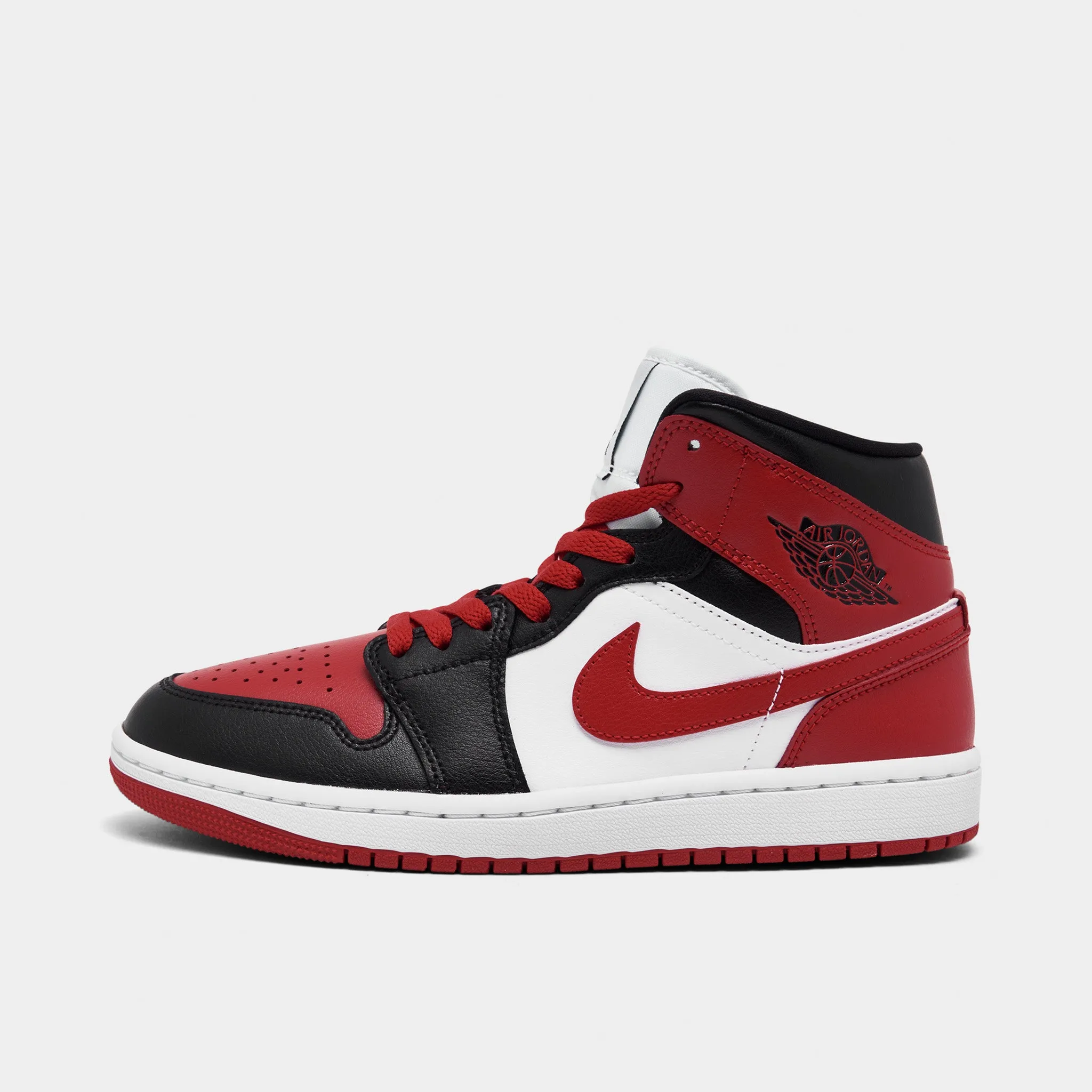 Jordan 1 Mid Black / Gym Red