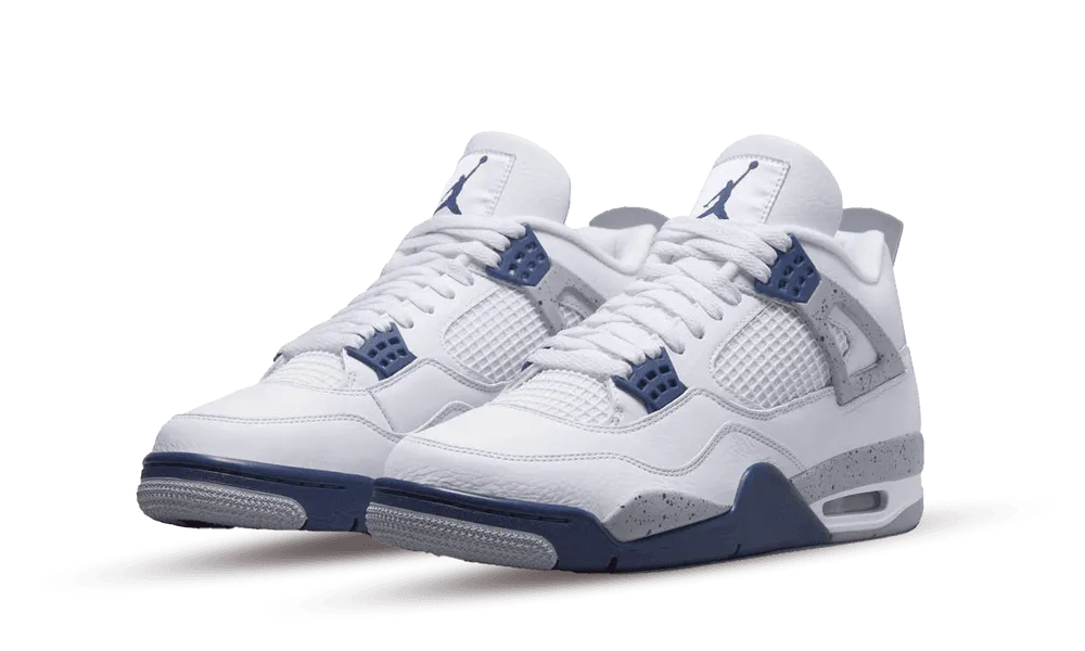 Jordan 4 Retro White 'Midnight Navy'